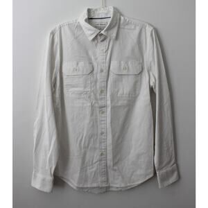 Free Assembly Mens Long Sleeves Pocket Shirt White Multisize NWT